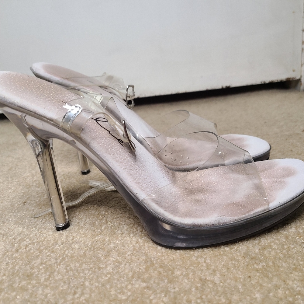 Ellie competition heels (clear)